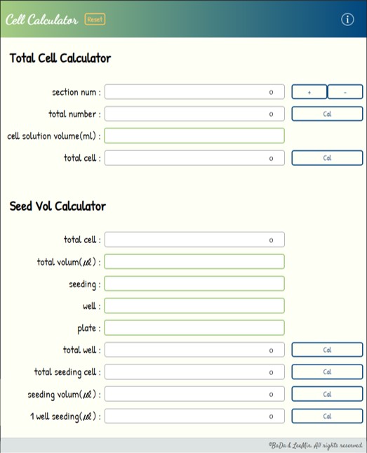 Cell Calculator